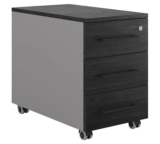 Тумба мобильная Kobor  TМ3-40/80 aluminum/wood 221620