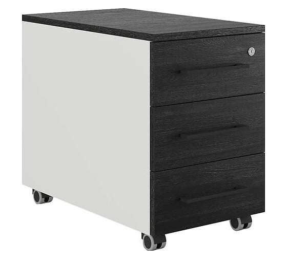 Тумба мобильная Kobor  TМ3-40/70 white/wood 221638