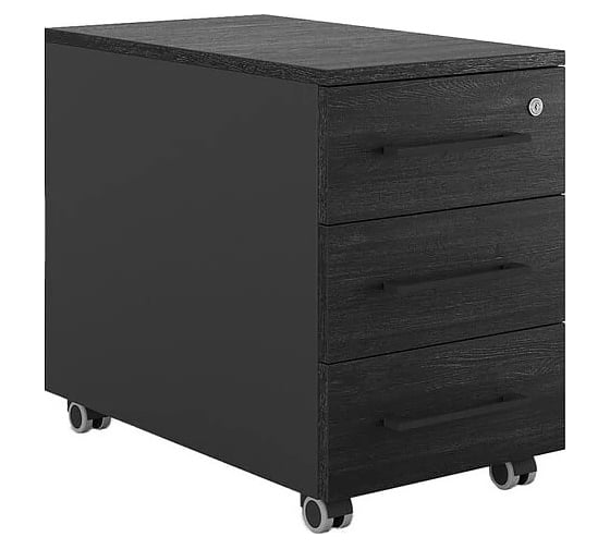Тумба мобильная Kobor  TМ3-40/70 black/wood 221581