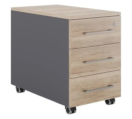 Тумба мобильная Kobor TМ3-40/80 graphite/natural 220517