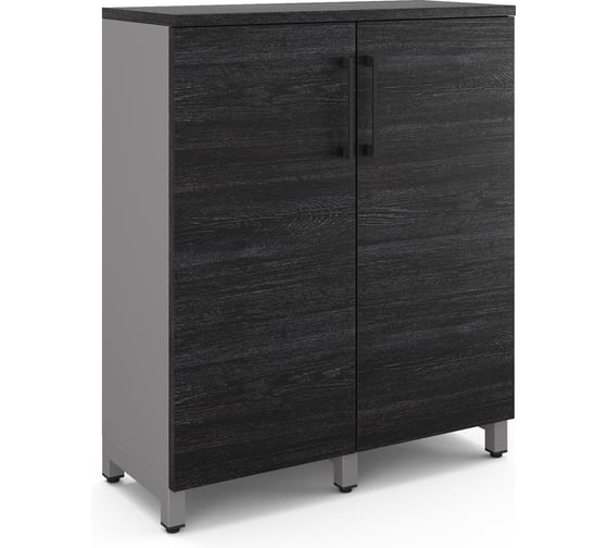 Шкаф распашной Kobor HR/3-90/60/M aluminum/wood 221901