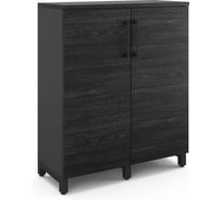 Шкаф распашной Kobor HR/3-90/60/M black/wood 221861