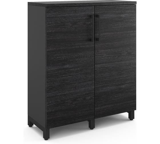 Шкаф распашной Kobor HR/3-90/60/M black/wood 221861