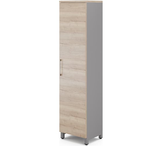Шкаф распашной Kobor HR/5-45/60/M aluminum/natural 221084