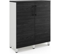 Шкаф распашной Kobor HR/3-90/60/M white/wood 221921