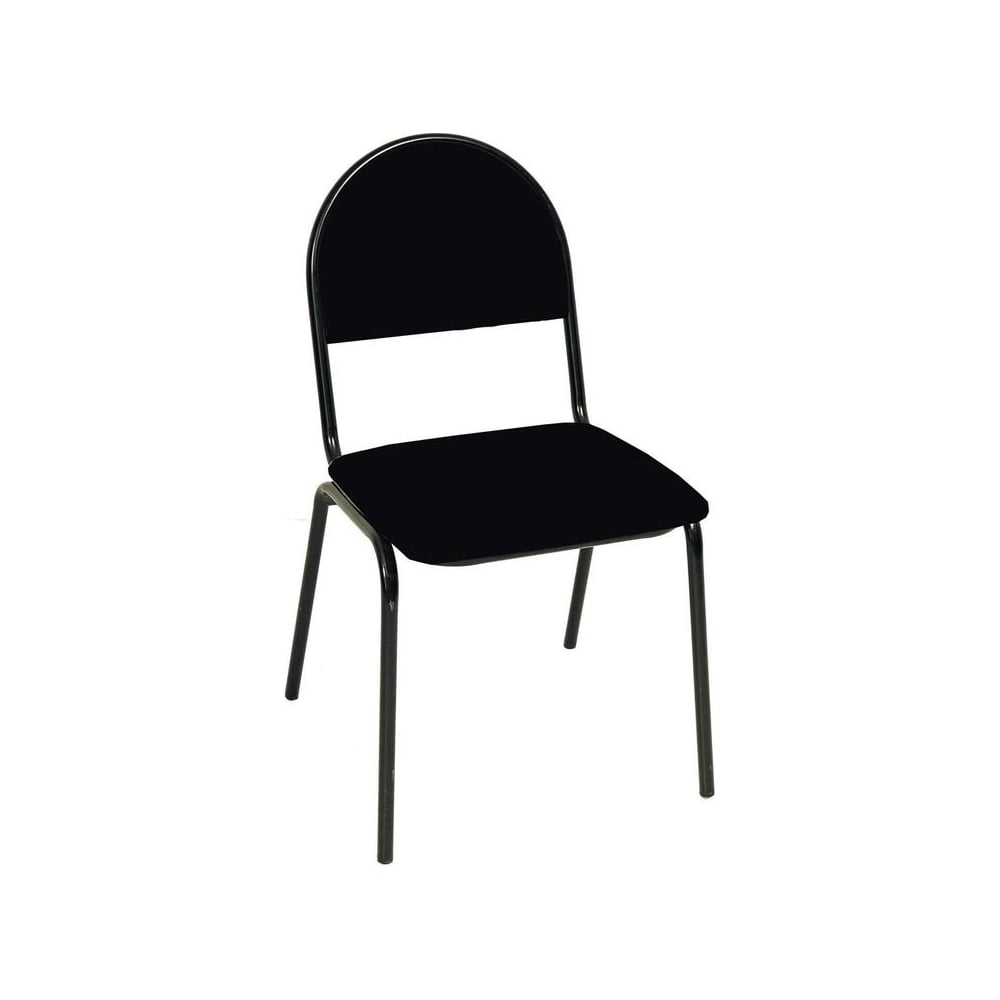 стул для посетителей рс 00л черный каркас кожзам черный