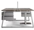 Стол офисный Kobor TR/2-120/140 aluminum/charlston 217374 4