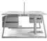 Стол офисный Kobor TR/2-120/120 aluminum/chicago 217304 4