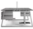 Стол офисный Kobor TR/2-100/160 aluminum/wood 217338 3