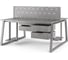 Стол офисный Kobor TR/2-100/120 aluminum/chicago 217303 3