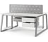 Стол офисный Kobor TR/2-100/120 aluminum/premium 217282 3