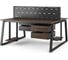 Стол офисный Kobor TR/2-100/140 black/charlston 217165 3