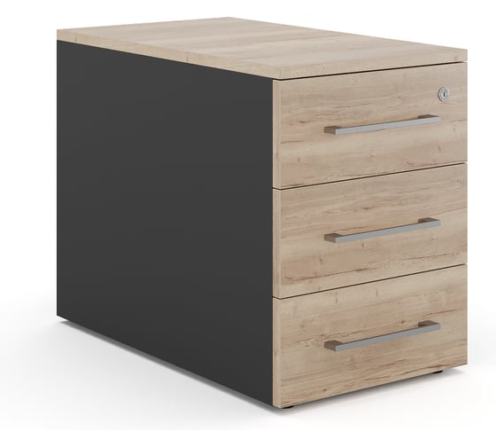 Тумба приставная Kobor TS3-40/50 black/natural 220486
