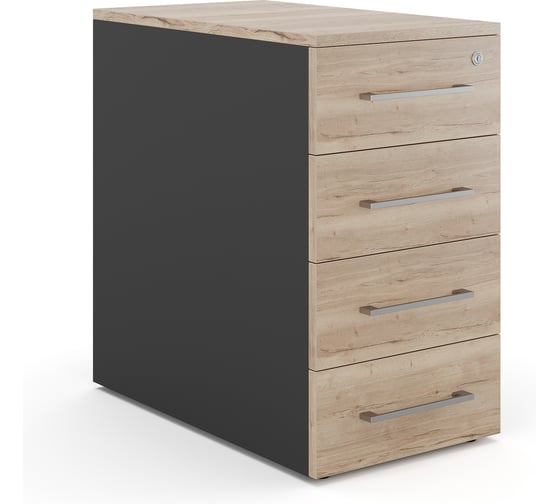 Тумба приставная Kobor TS4-40/70 black/natural 220584