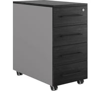 Тумба мобильная Kobor TМ4-40/70 aluminum/wood 221695