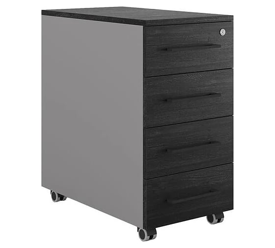Тумба мобильная Kobor TМ4-40/70 aluminum/wood 221695