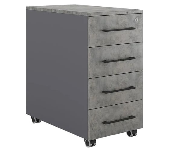 Тумба мобильная Kobor TМ4-40/80 graphite/chicago 221667