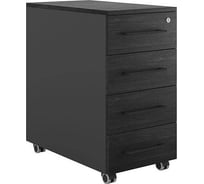 Тумба мобильная Kobor TМ4-40/80 black/wood 221658
