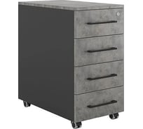 Тумба мобильная Kobor TМ4-40/80 black/chicago 221648