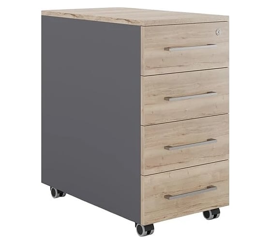 Тумба мобильная Kobor TМ4-40/80 graphite/natural 220613