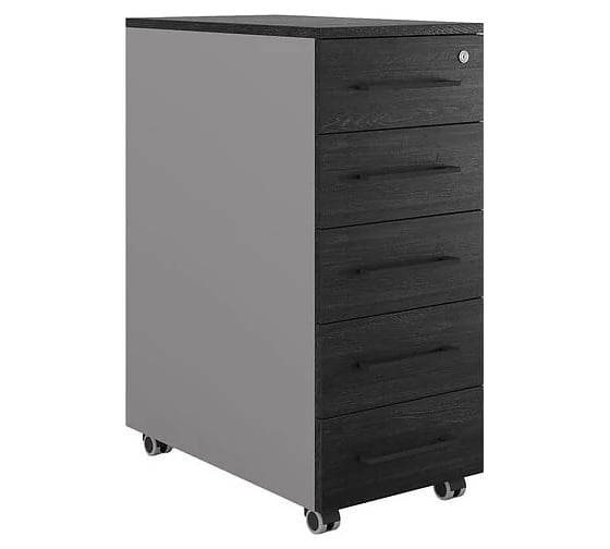Тумба мобильная Kobor TМ5-40/50 aluminum/wood 221769