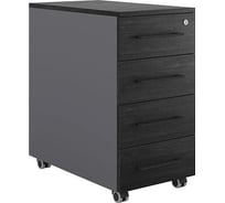 Тумба мобильная Kobor TМ4-40/80 graphite/wood 221677