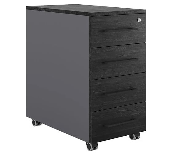 Тумба мобильная Kobor TМ4-40/80 graphite/wood 221677