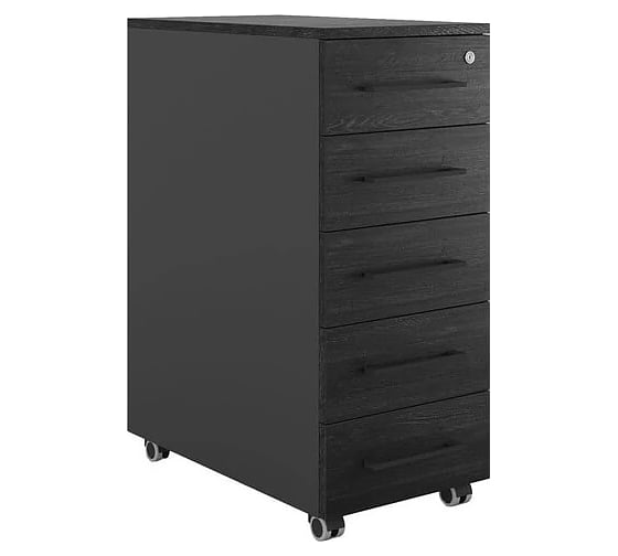 Тумба мобильная Kobor TМ5-40/60 black/wood 221732