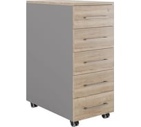 Тумба мобильная Kobor TМ5-40/70 aluminum/natural 220732