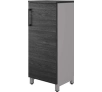 Шкаф распашной Kobor HR/3-45/40/M aluminum/wood 221910