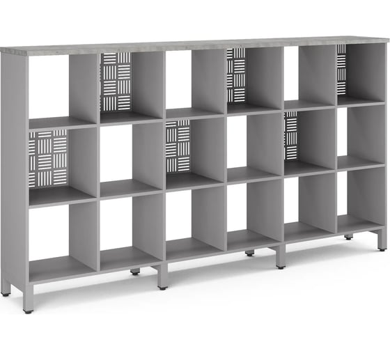 Стеллажная система Kobor SQ-3Х6 aluminum/chicago 221519