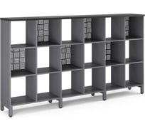 Стеллажная система Kobor SQ-3Х6 graphite/wood 221518