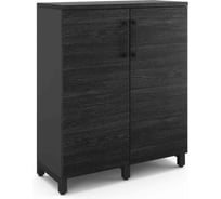Шкаф распашной Kobor HR/3-90/40/M black/wood 221860