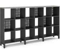 Стеллажная система Kobor SQ-3Х6 black/chicago 221515