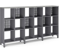 Стеллажная система Kobor SQ-3Х6 graphite/chicago 221517