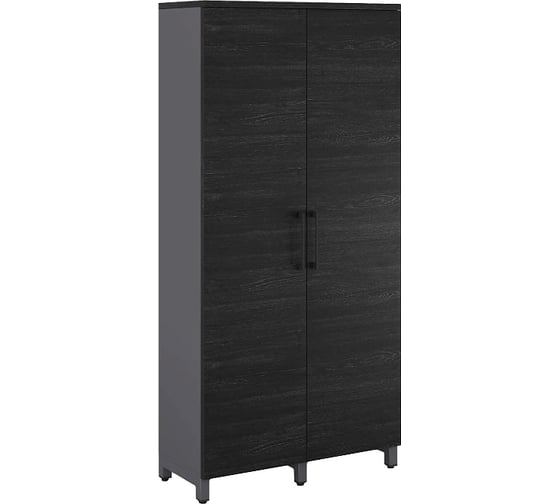 Шкаф распашной Kobor HR/2-90/40/M graphite/wood 221815