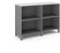 Шкаф открытый Kobor HO/2-120/60/M aluminum/natural 220822 1