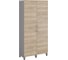 Шкаф распашной Kobor HR/2-90/60/M aluminum/natural 220831 1