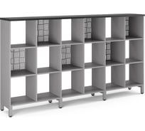 Стеллажная система Kobor SQ-3Х6 aluminum/wood 221520