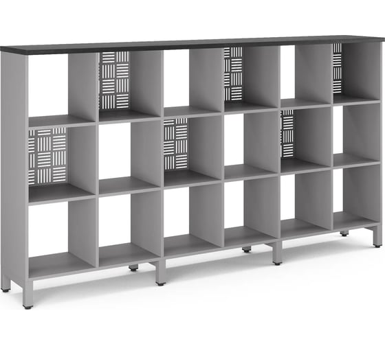 Стеллажная система Kobor SQ-3Х6 aluminum/wood 221520