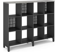 Стеллажная система Kobor SQ-3Х4 black/chicago 221507