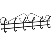 Настенная вешалка ЗМИ Ажур 6 цвет черный ВНА201Ч