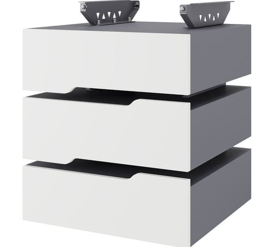 Тумба подвесная Kobor на 3 ящика T-3 graphite/premium 230450