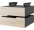 Тумба подвесная Kobor на 2 ящика T-2 black/natural 230443 1