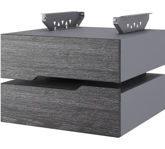 Тумба подвесная Kobor на 2 ящика T-2 graphite/wood 230454