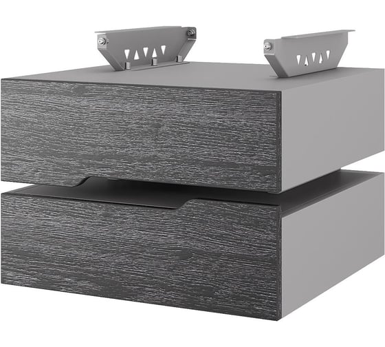 Тумба подвесная Kobor на 2 ящика T-2 aluminum/wood 230469