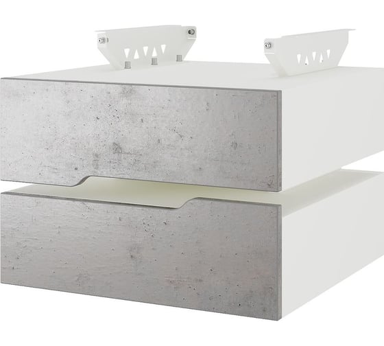 Тумба подвесная Kobor на 2 ящика T-2 white/chicago 230481