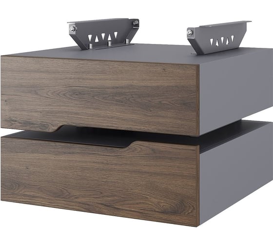 Тумба подвесная Kobor на 2 ящика T-2 graphite/charlston 230460