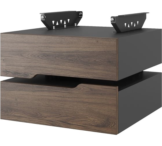 Тумба подвесная Kobor на 2 ящика T-2 black/charlston 230446