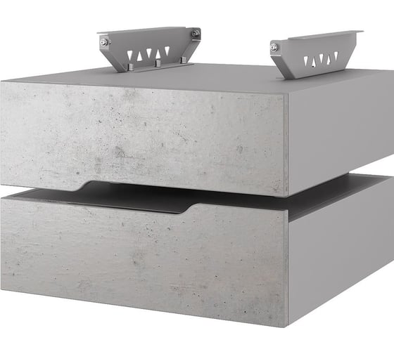Тумба подвесная Kobor на 2 ящика T-2 aluminum/chicago 230466